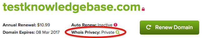 Disable Domain Privacy from your name.com domain to transfer to Evolve Hosting
